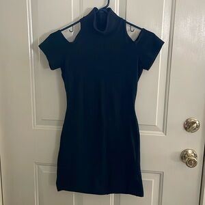 Rampage Black Dress With Cut Out Shoulders. Size Small. Cotton and Lycra.